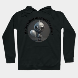 UFO Alien and balloon Hoodie